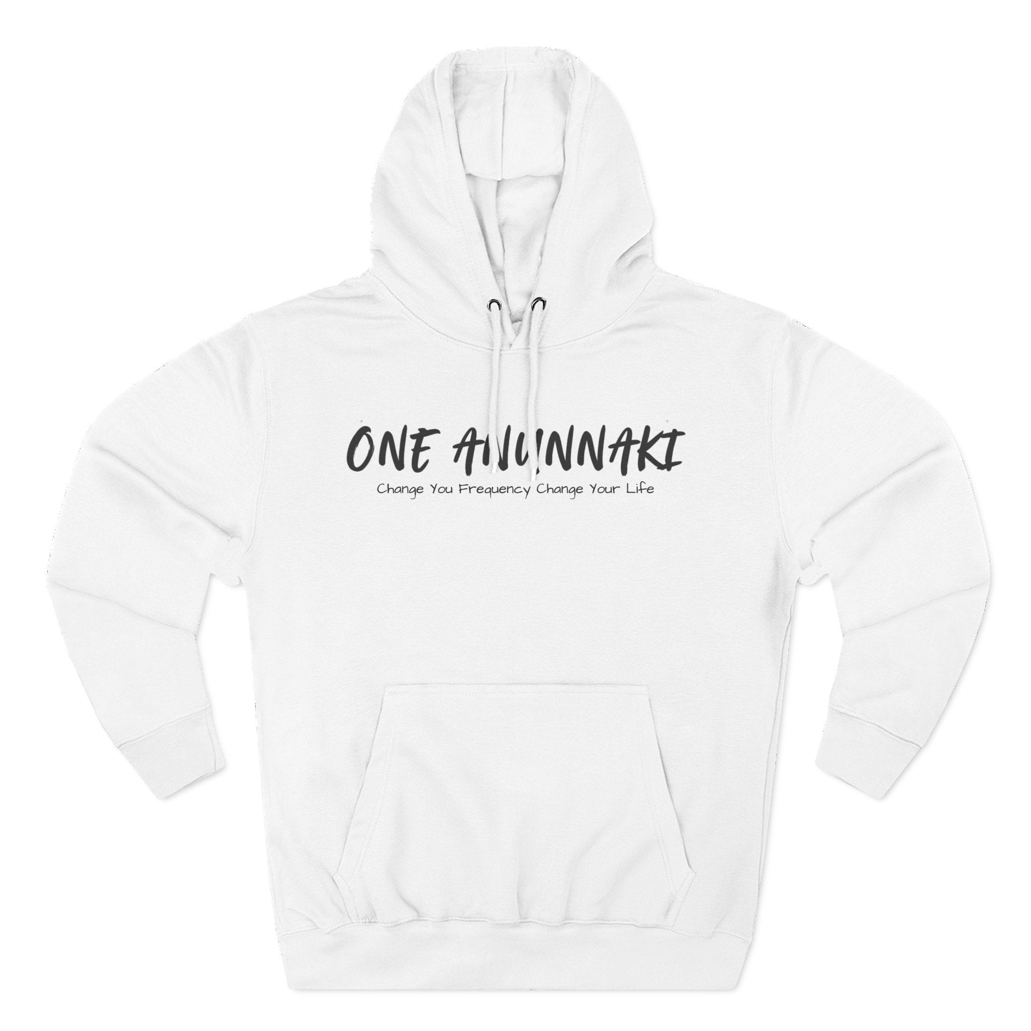 One Avvnnaki Hoodie | Handwritten Script Logo, White Pullover Hoodie