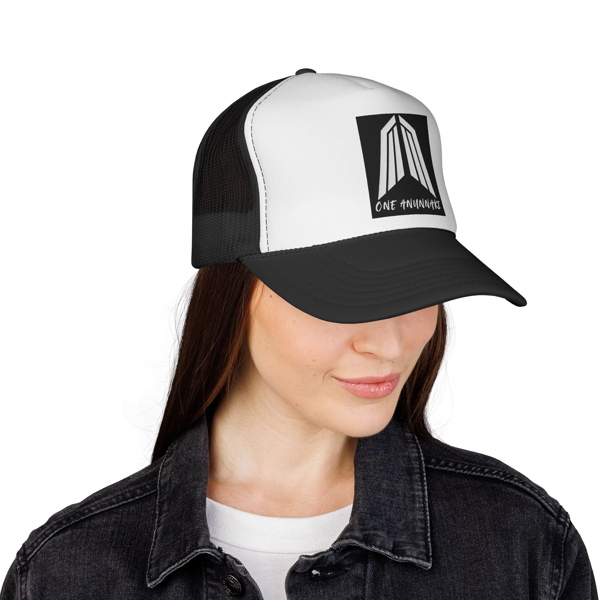 One Anunnaki Logo Trucker Cap | Pyramid Symbol Mesh Hat