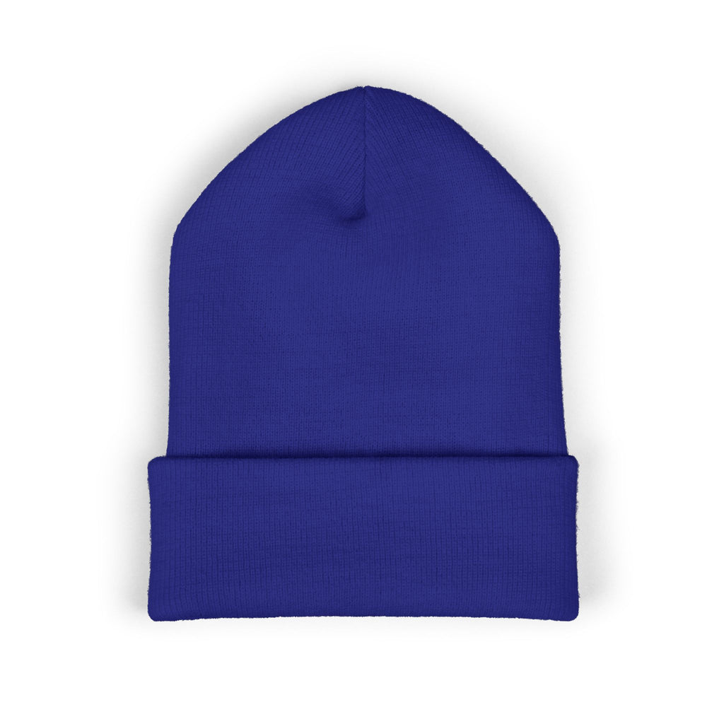 ONE AWUNNAKI cuffed beanie | embroidered text knit hat