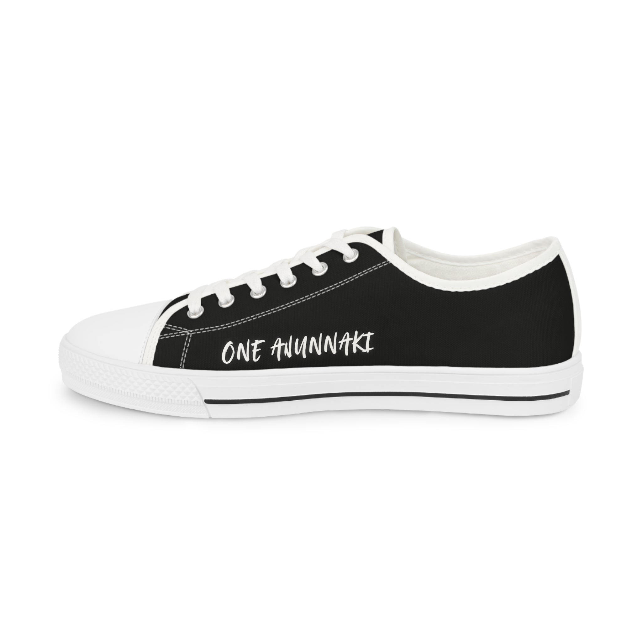 Men's Low Top Sneakers — Minimal White Canvas Casual Shoes