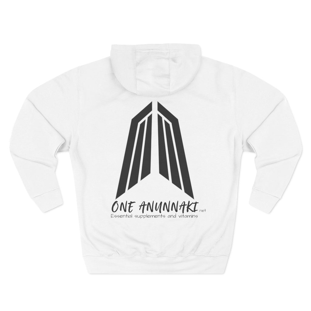 One Anunnaki Hoodie | Handwritten Script Logo, White Pullover Hoodie