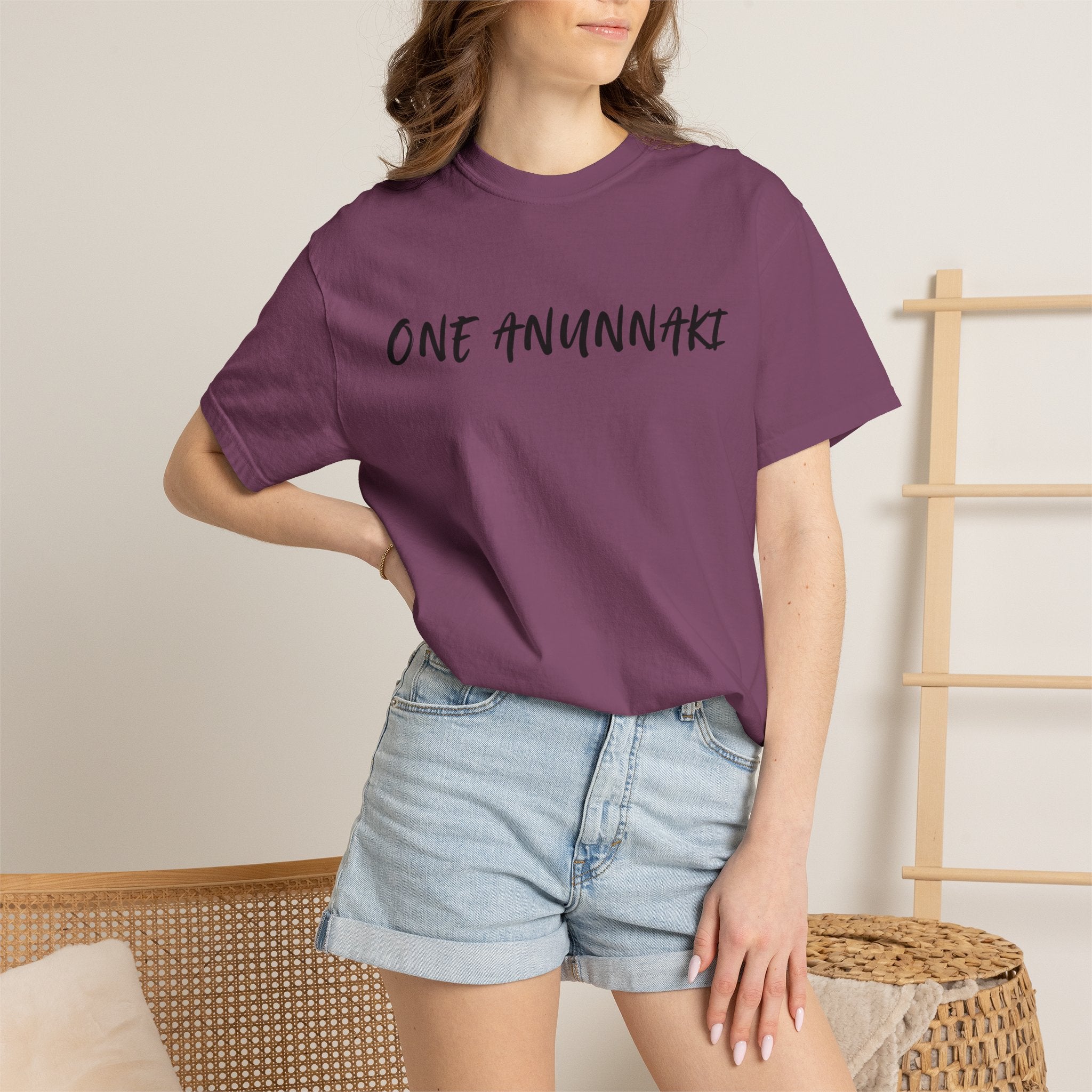 One Anunnaki T-Shirt — Aztec Warrior Graphic Tee with “One Anunnaki: Supplements Above The Rest”