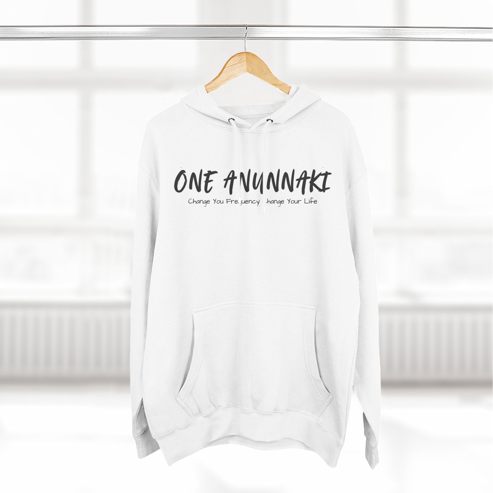 One Avvnnaki Hoodie | Handwritten Script Logo, White Pullover Hoodie