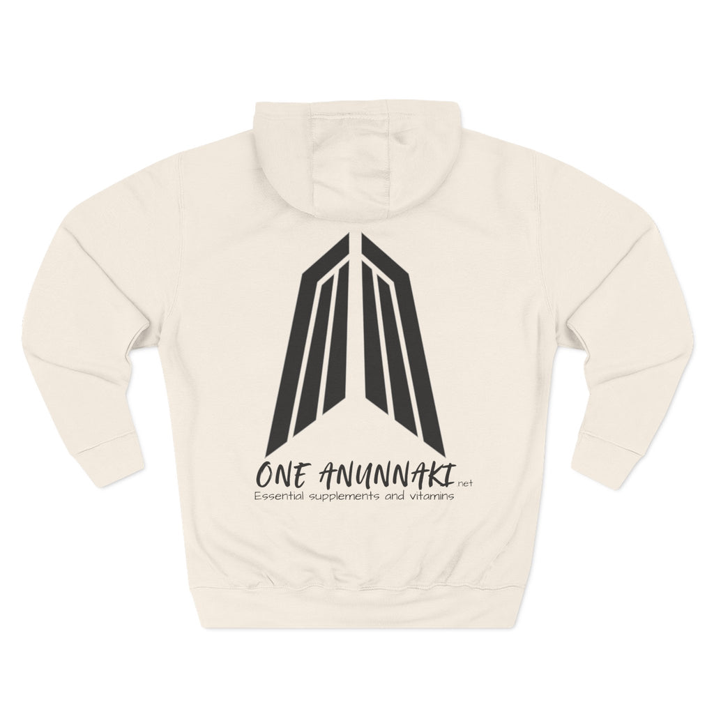 One Anunnaki Hoodie | Handwritten Script Logo, White Pullover Hoodie