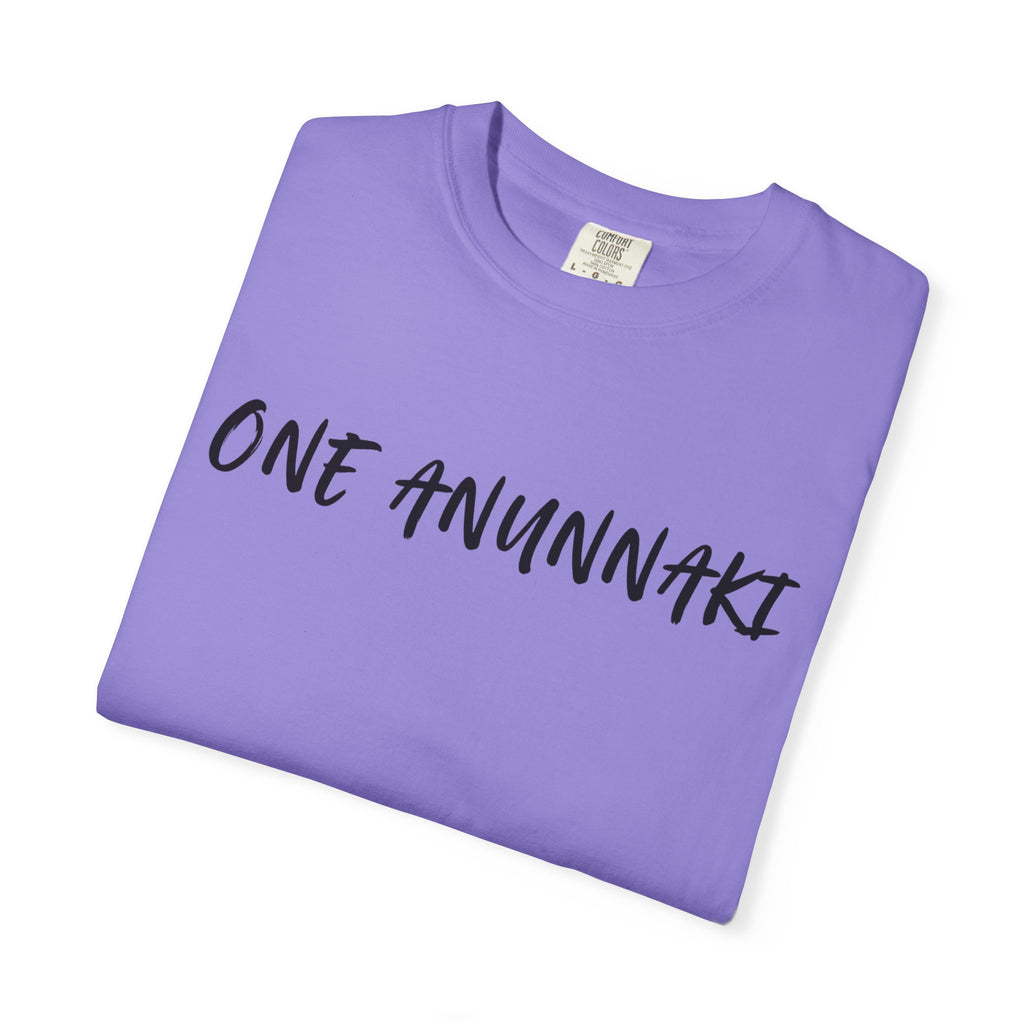 One Anunnaki T-Shirt — Aztec Warrior Graphic Tee with “One Anunnaki: Supplements Above The Rest”