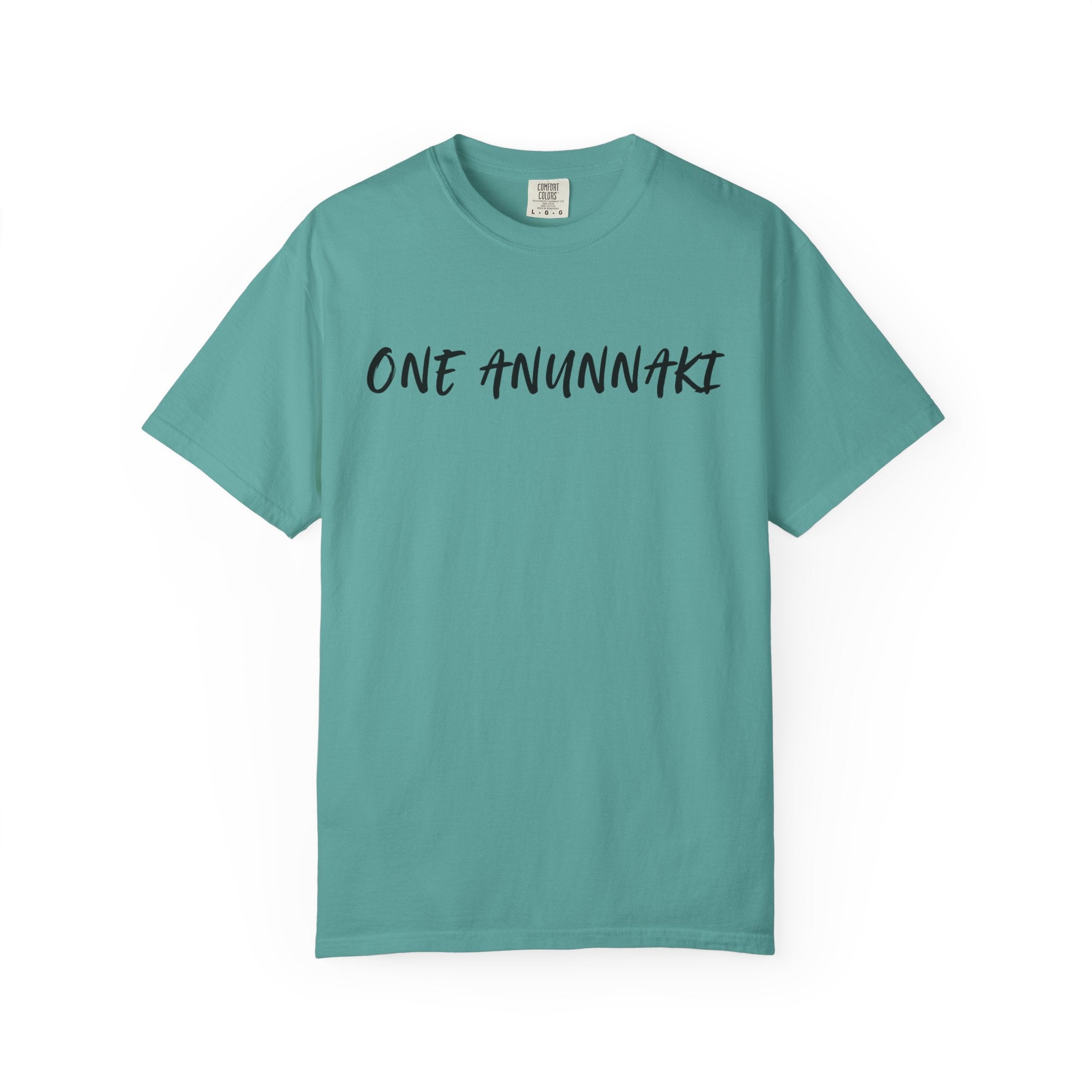 One Anunnaki T-Shirt — Aztec Warrior Graphic Tee with “One Anunnaki: Supplements Above The Rest”