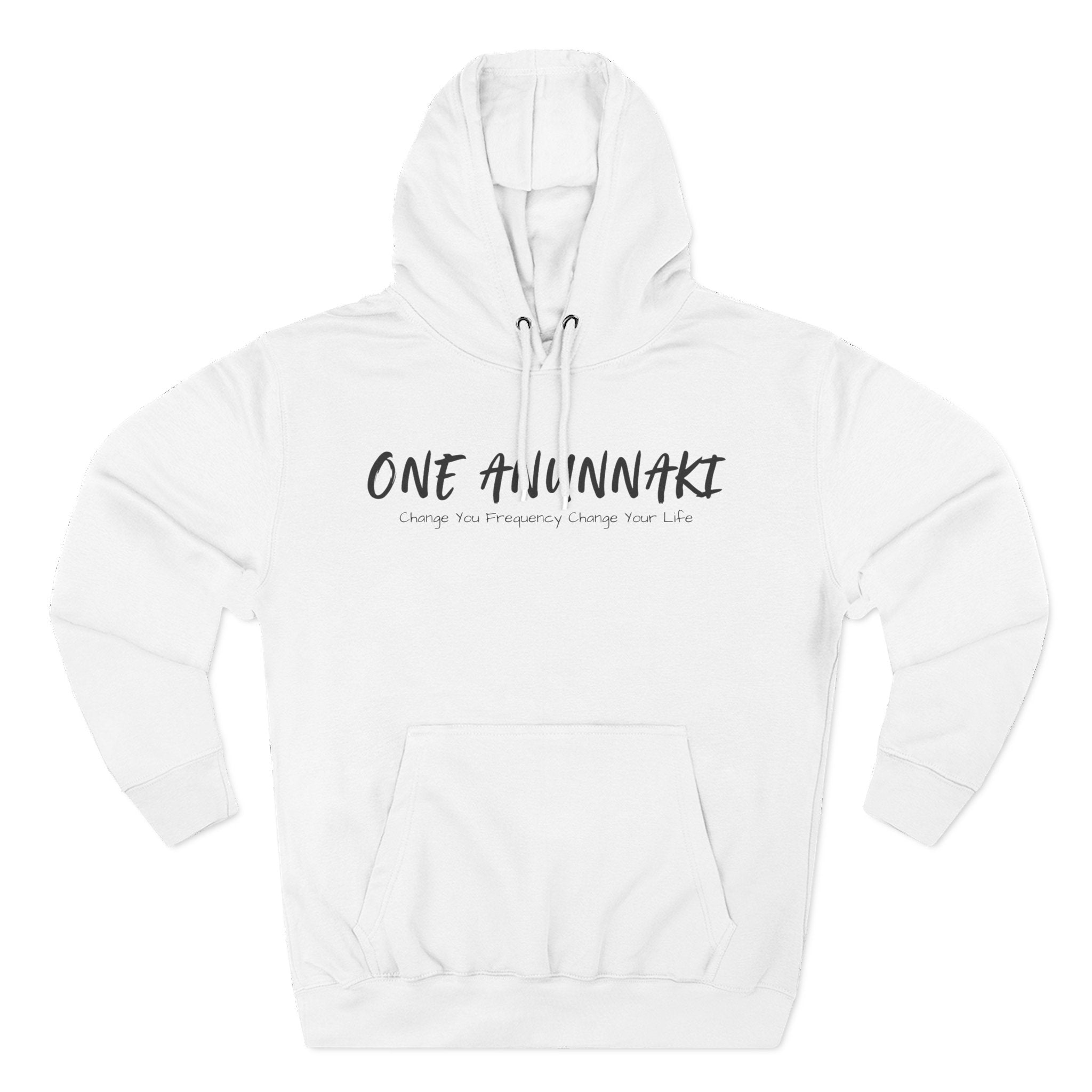 One Anunnaki Hoodie | Handwritten Script Logo, White Pullover Hoodie