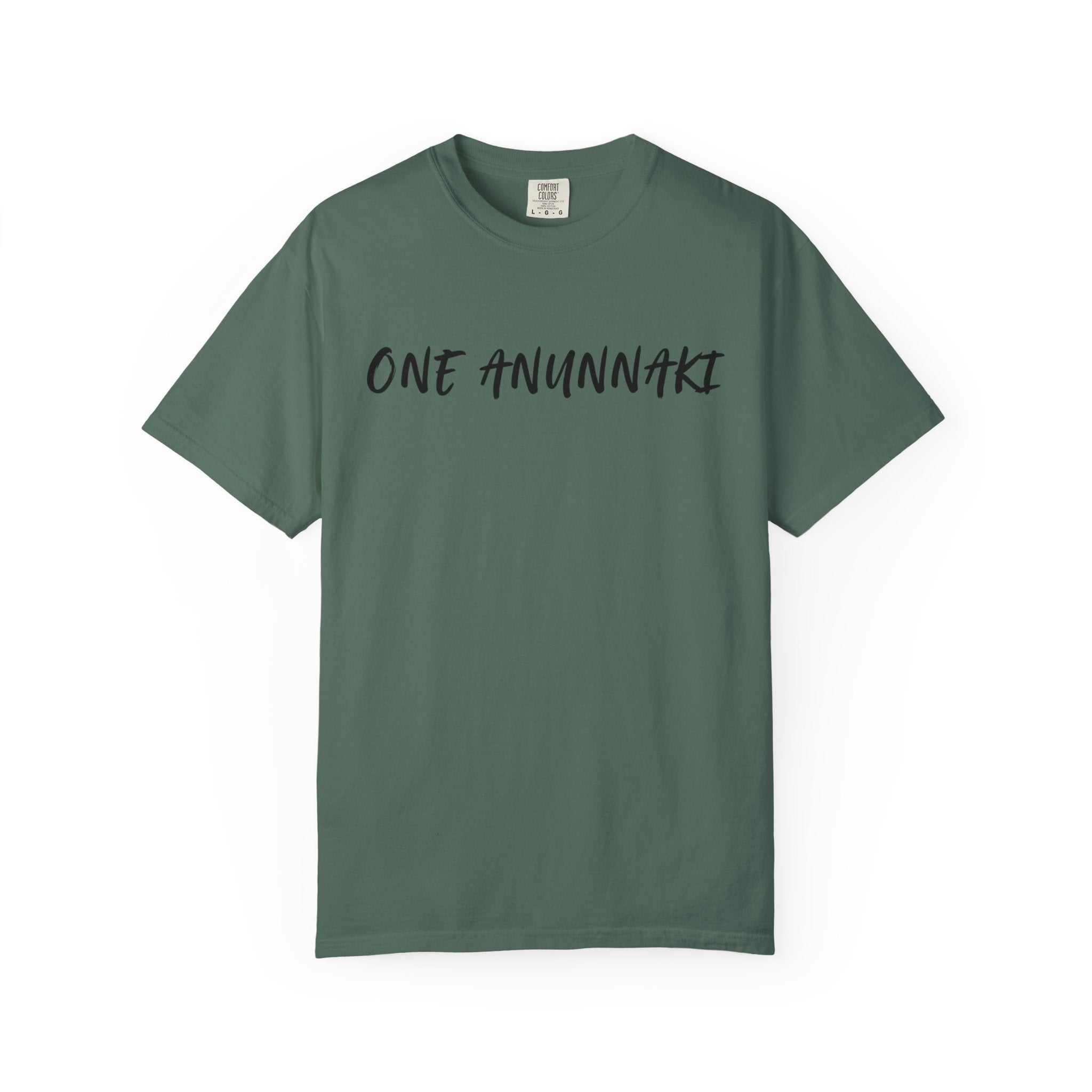 One Anunnaki T-Shirt — Aztec Warrior Graphic Tee with “One Anunnaki: Supplements Above The Rest”