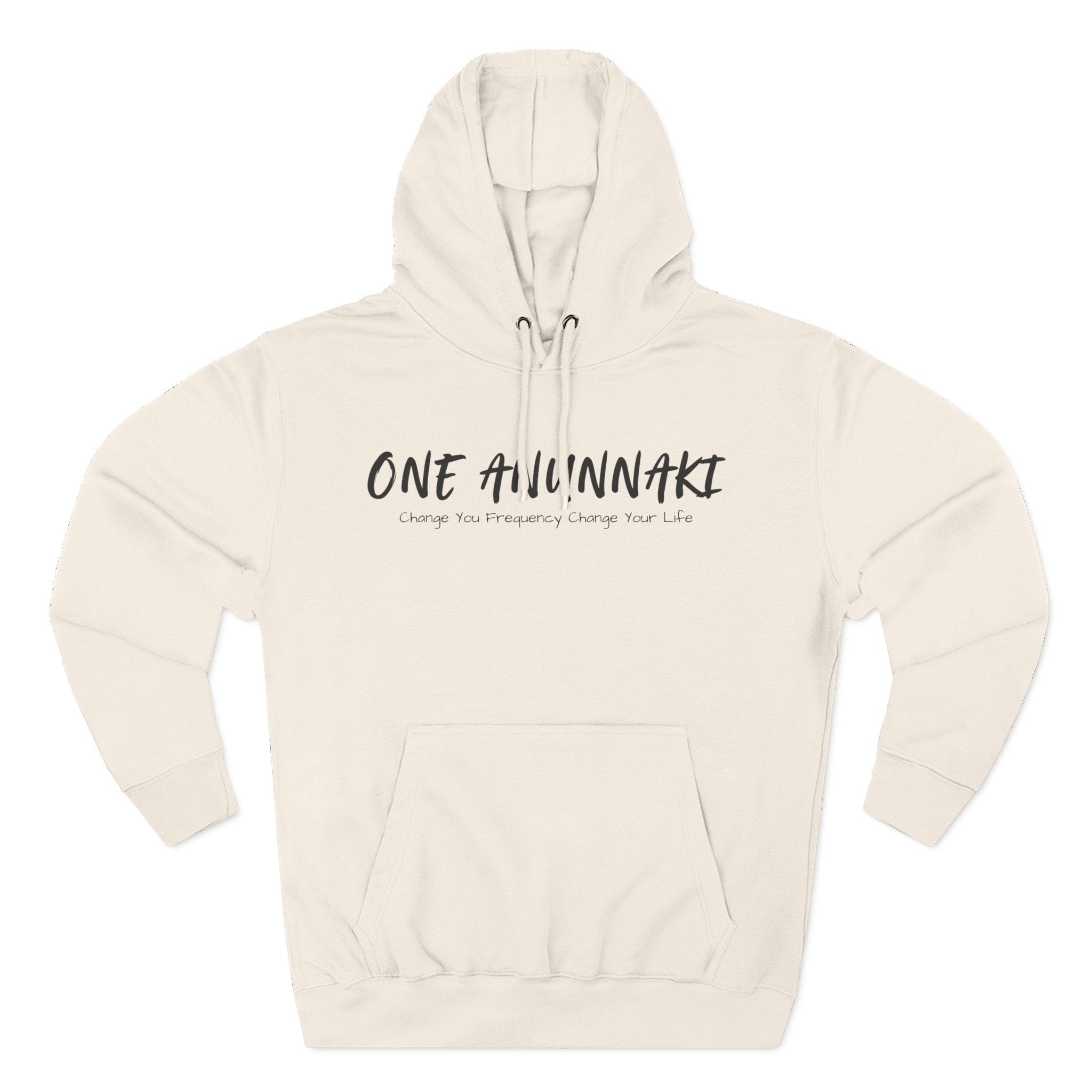 One Anunnaki Hoodie | Handwritten Script Logo, White Pullover Hoodie