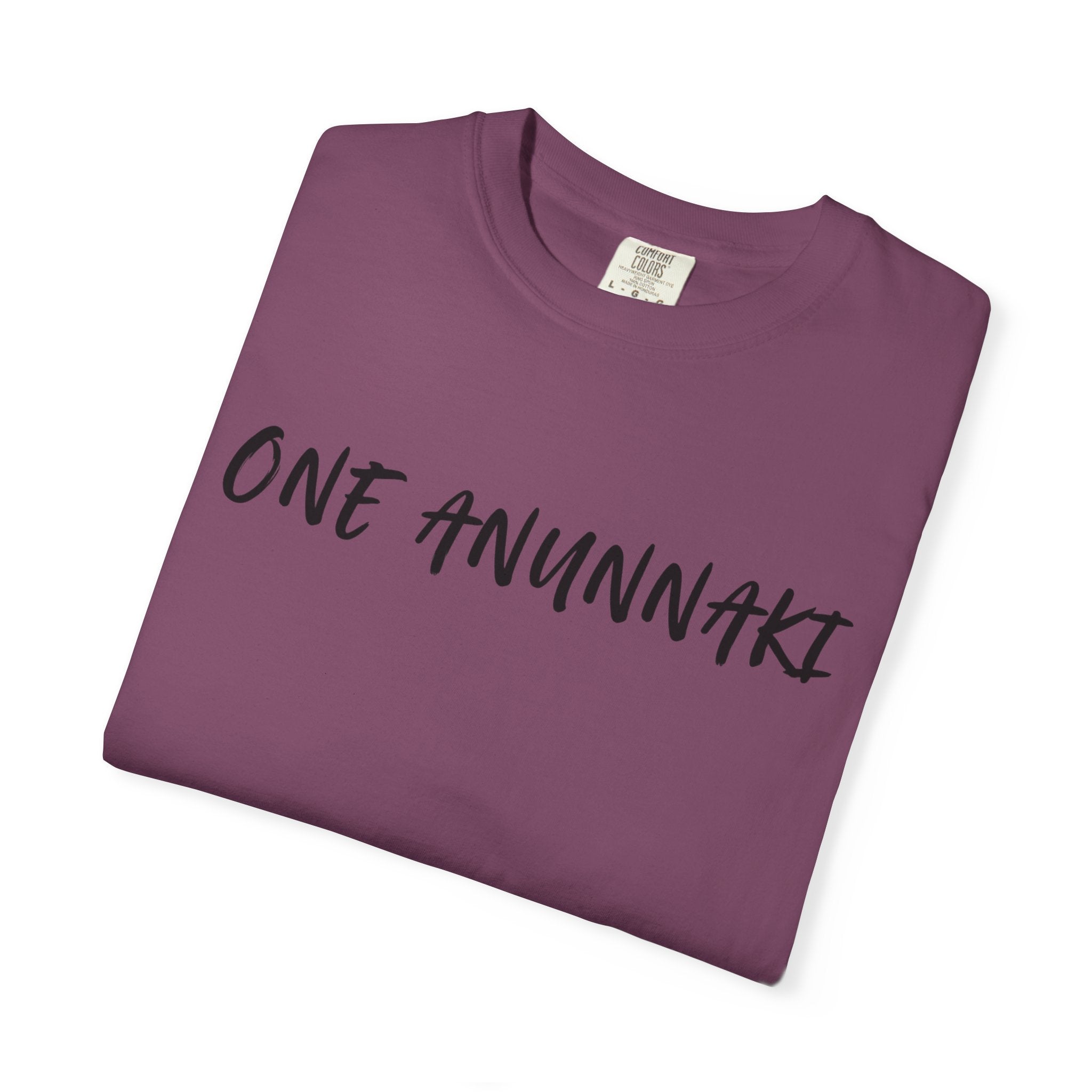 One Anunnaki T-Shirt — Aztec Warrior Graphic Tee with “One Anunnaki: Supplements Above The Rest”