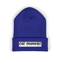 ONE AWUNNAKI cuffed beanie | embroidered text knit hat