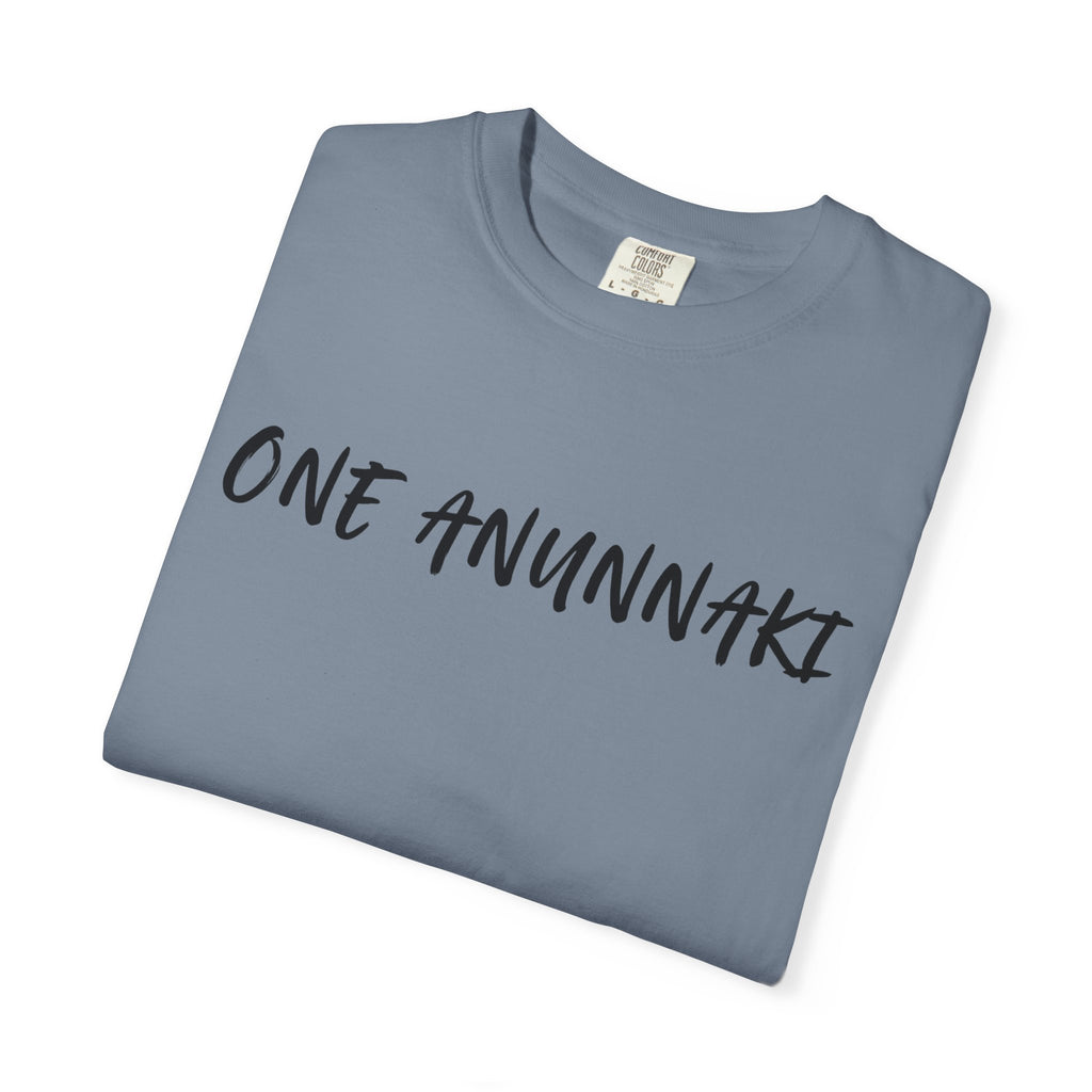 One Anunnaki T-Shirt — Aztec Warrior Graphic Tee with “One Anunnaki: Supplements Above The Rest”
