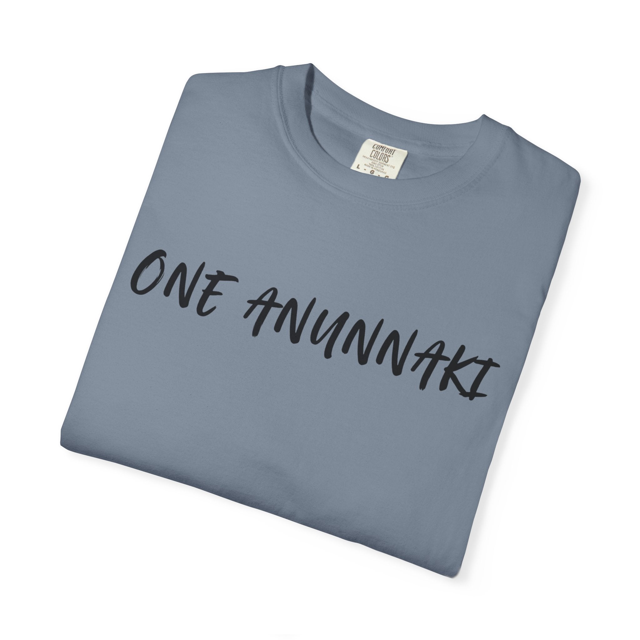 One Anunnaki T-Shirt — Aztec Warrior Graphic Tee with “One Anunnaki: Supplements Above The Rest”