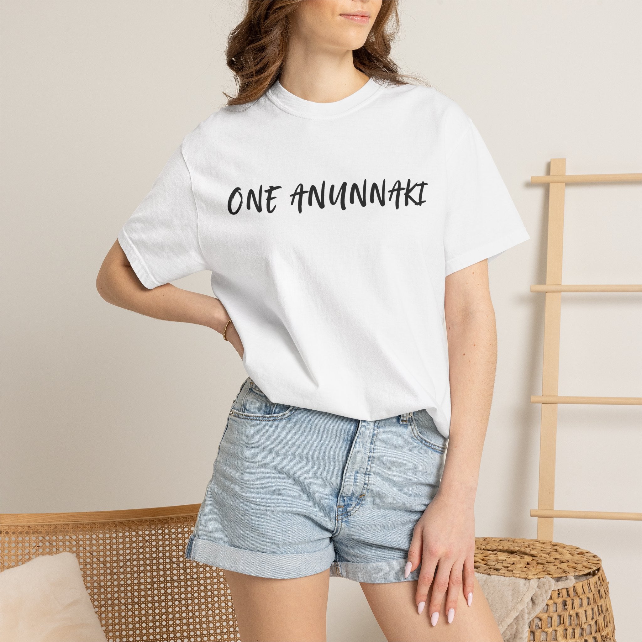 One Anunnaki T-Shirt — Aztec Warrior Graphic Tee with “One Anunnaki: Supplements Above The Rest”