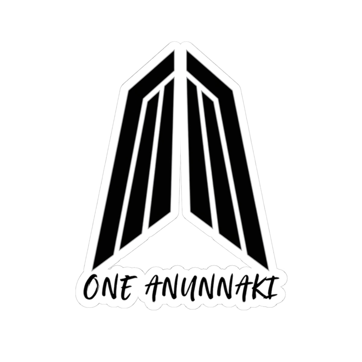 One Anunnaki Sticker – Minimal Black Logo Kiss-Cut Decal