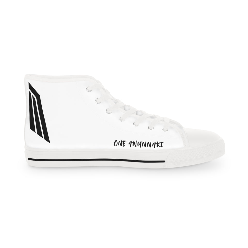 Classic White High-Top Sneakers — Men's Casual Canvas Trainers