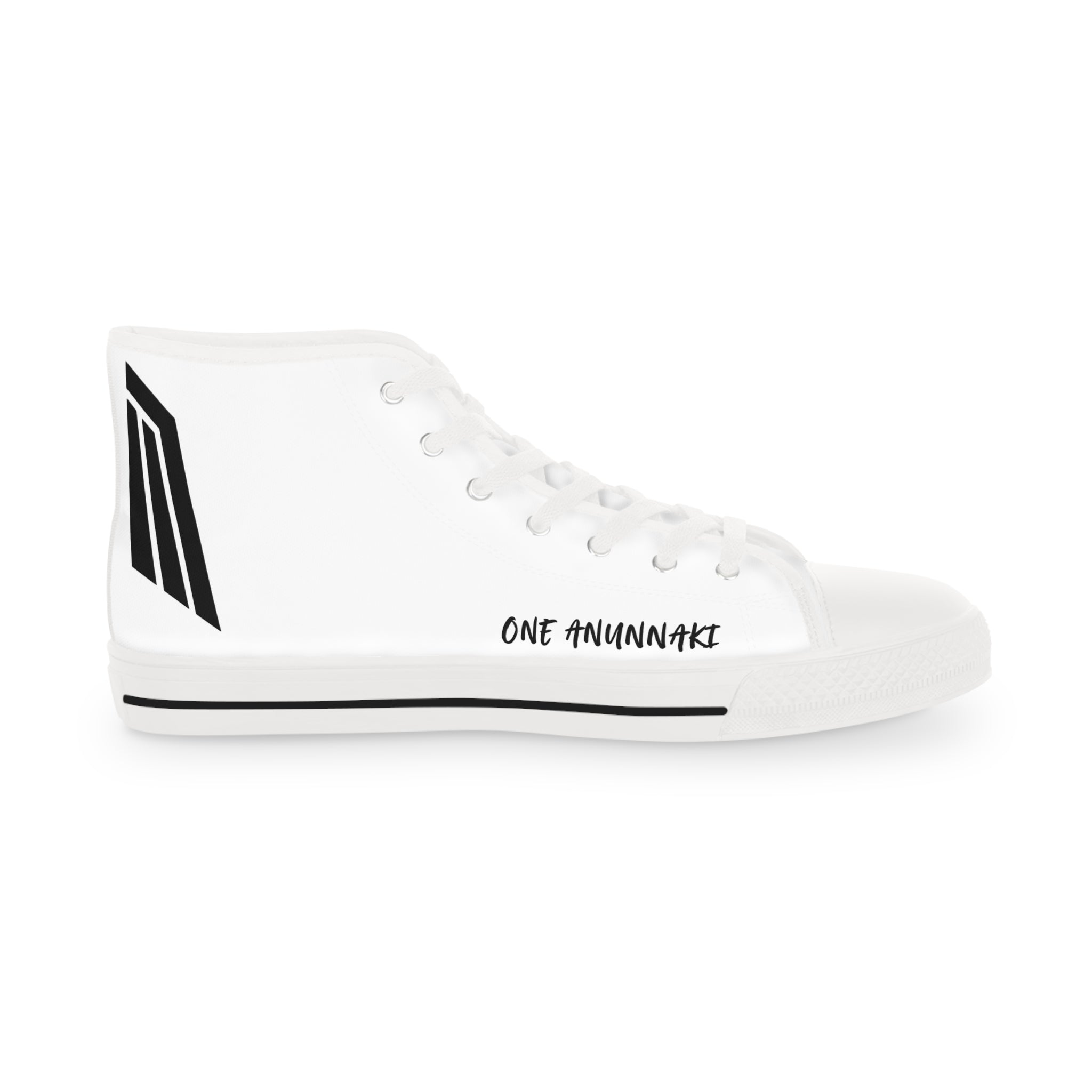 Classic White High-Top Sneakers — Men's Casual Canvas Trainers