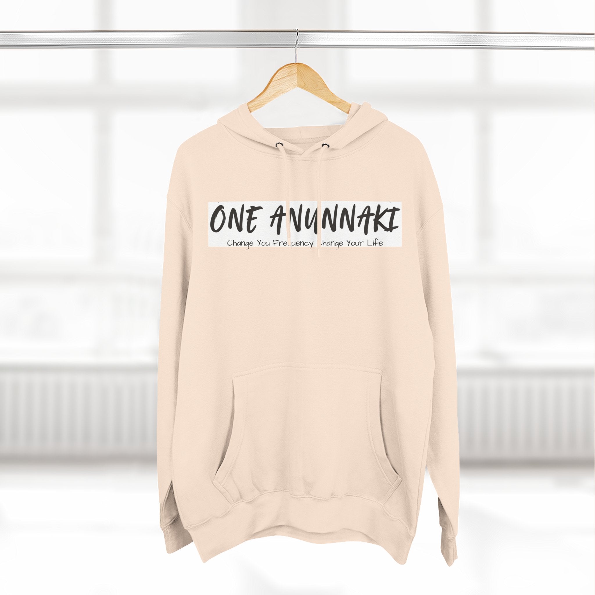 One Avvnnaki Hoodie | Handwritten Script Logo, White Pullover Hoodie