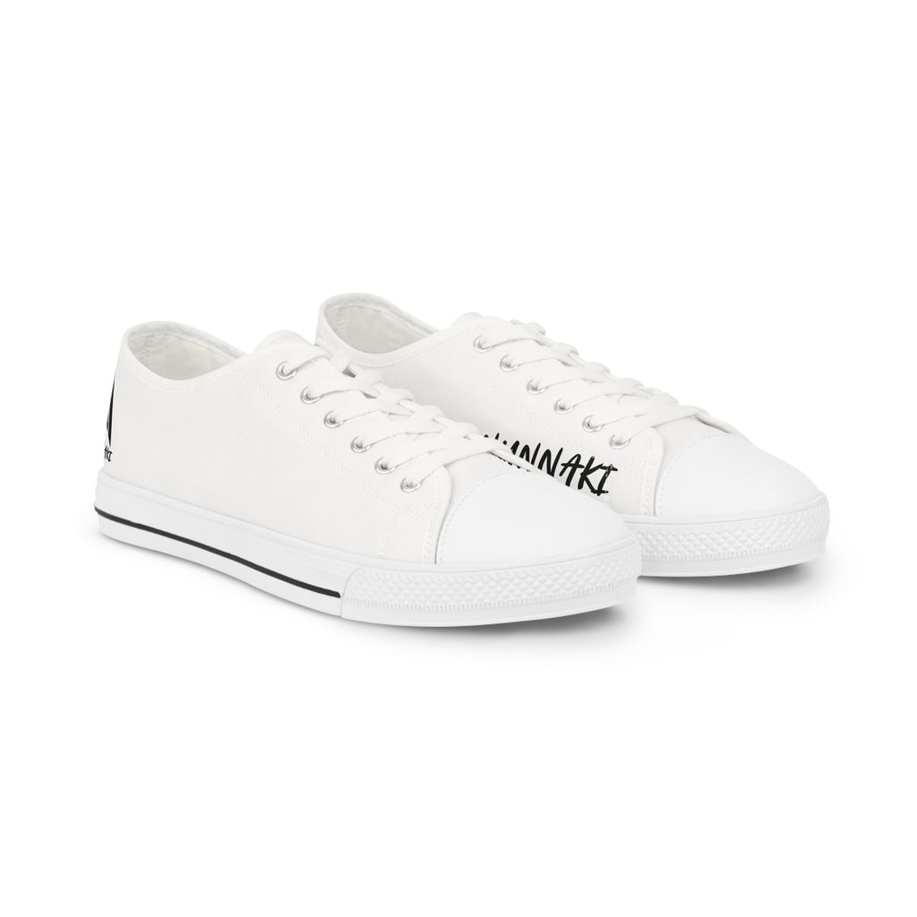Low Top Sneakers — Classic White Canvas Mens Shoes