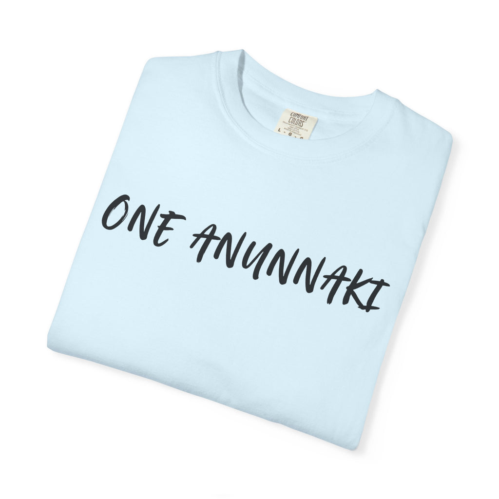 One Anunnaki T-Shirt — Aztec Warrior Graphic Tee with “One Anunnaki: Supplements Above The Rest”