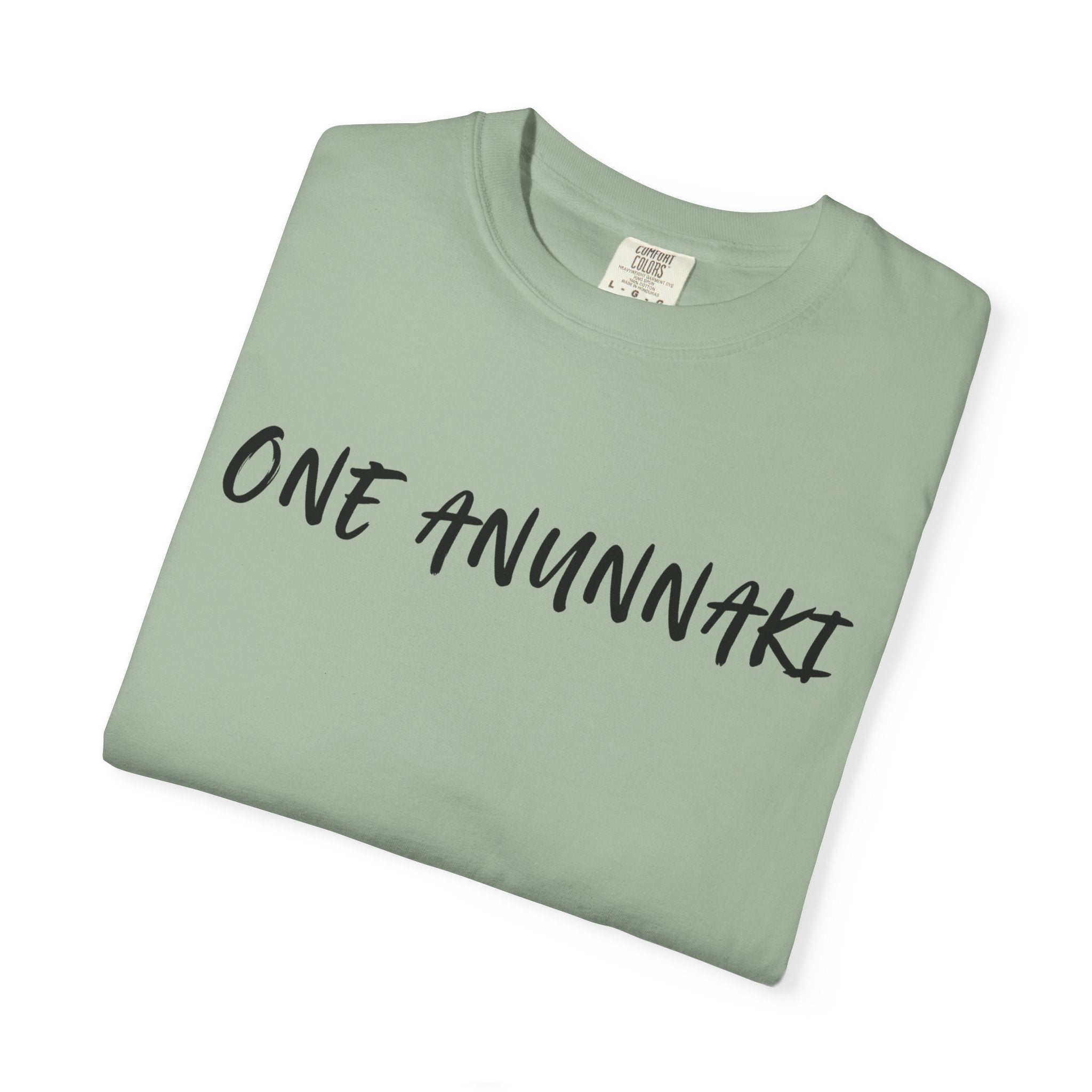One Anunnaki T-Shirt — Aztec Warrior Graphic Tee with “One Anunnaki: Supplements Above The Rest”