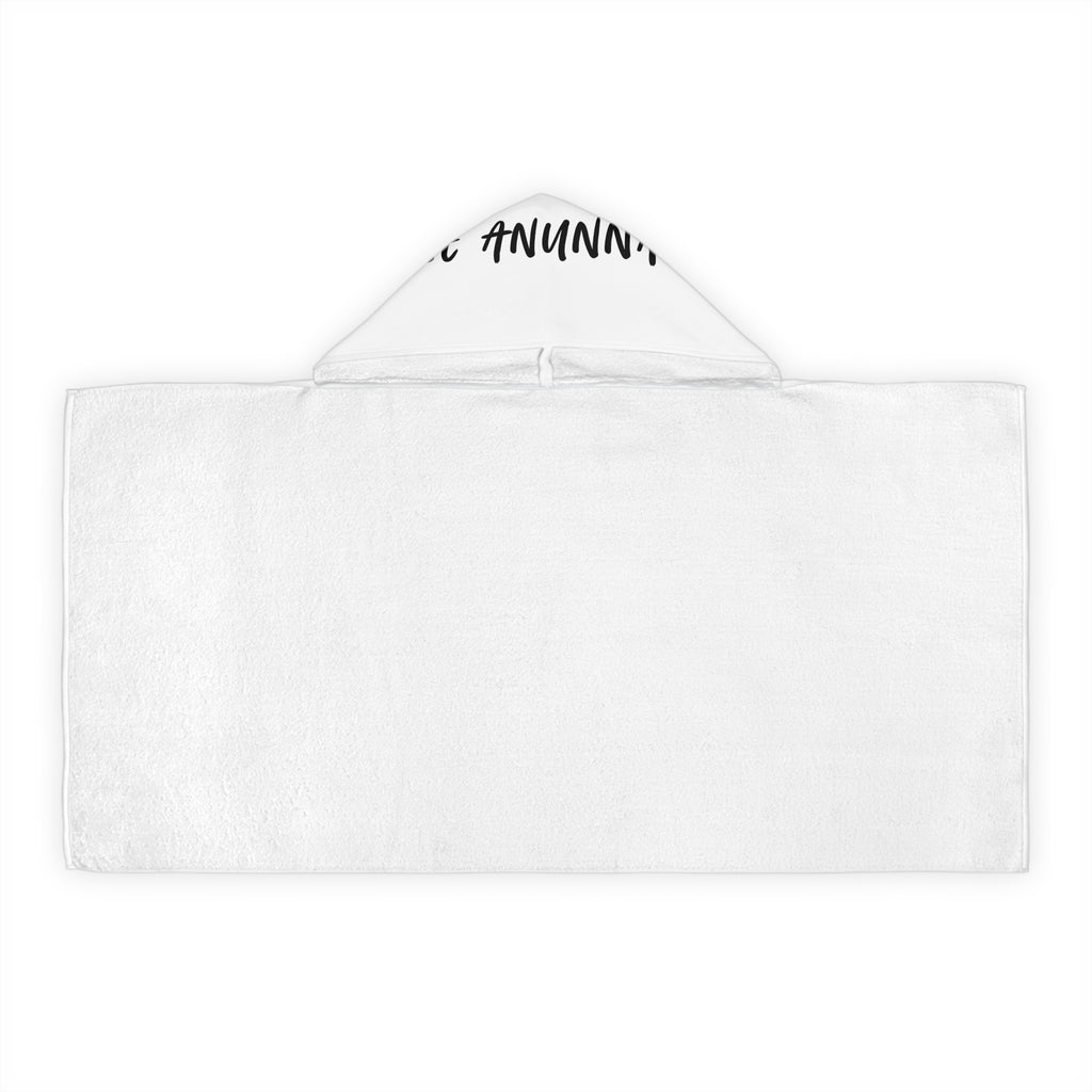 Youth Hooded Towel — "One Anunnaki" Black Logo Kids Beach & Bath Wrap