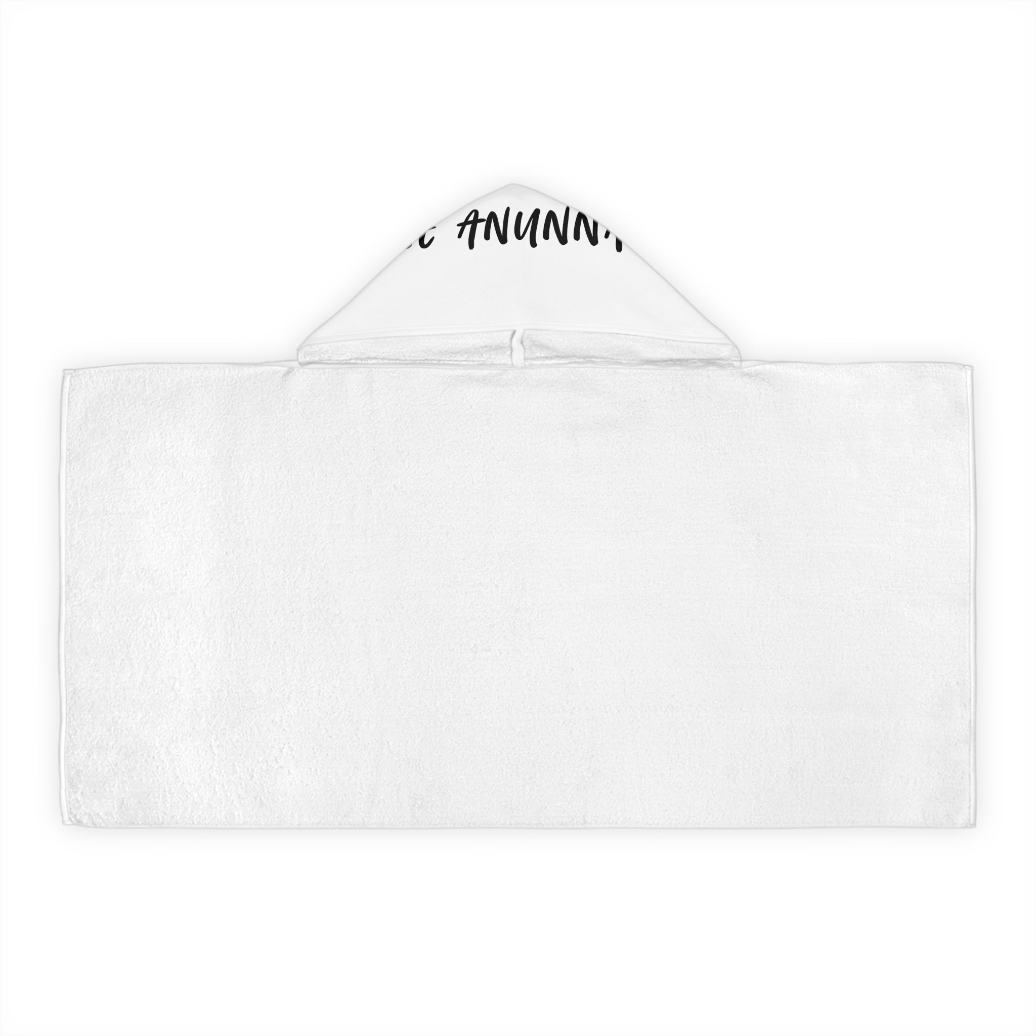 Youth Hooded Towel — "One Anunnaki" Black Logo Kids Beach & Bath Wrap