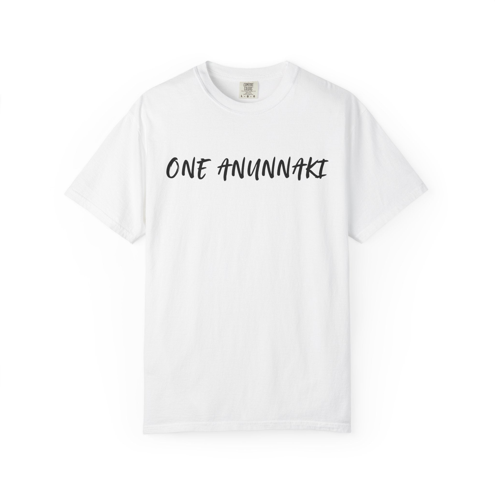 One Anunnaki T-Shirt — Aztec Warrior Graphic Tee with “One Anunnaki: Supplements Above The Rest”