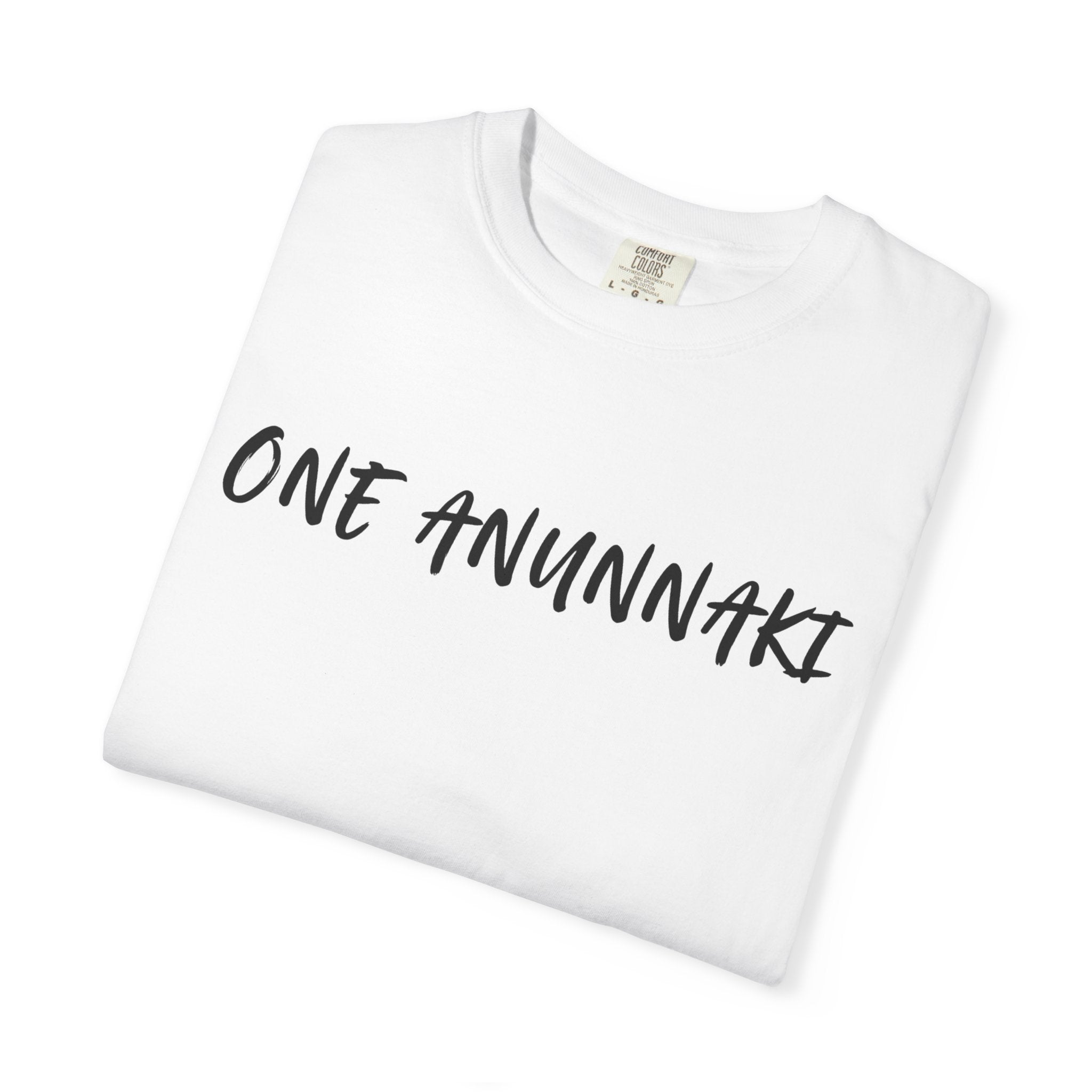 One Anunnaki T-Shirt — Aztec Warrior Graphic Tee with “One Anunnaki: Supplements Above The Rest”