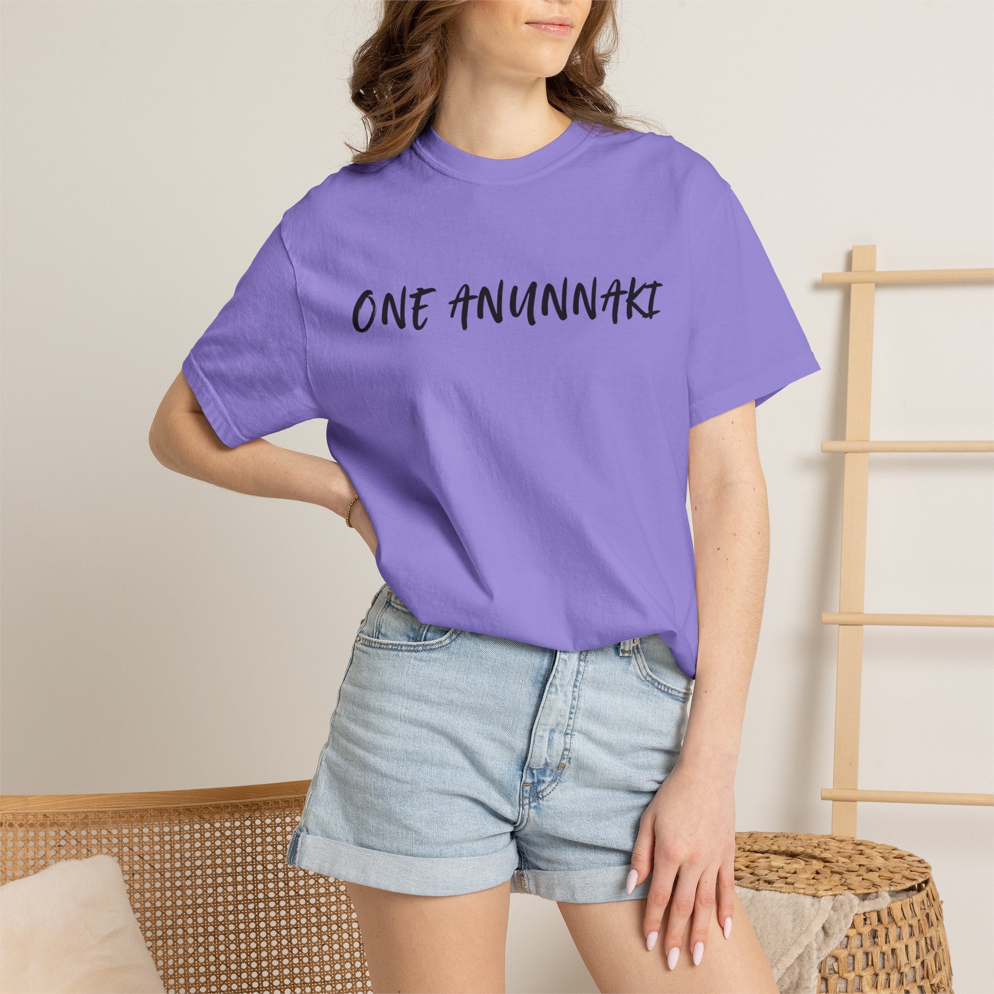 One Anunnaki T-Shirt — Aztec Warrior Graphic Tee with “One Anunnaki: Supplements Above The Rest”