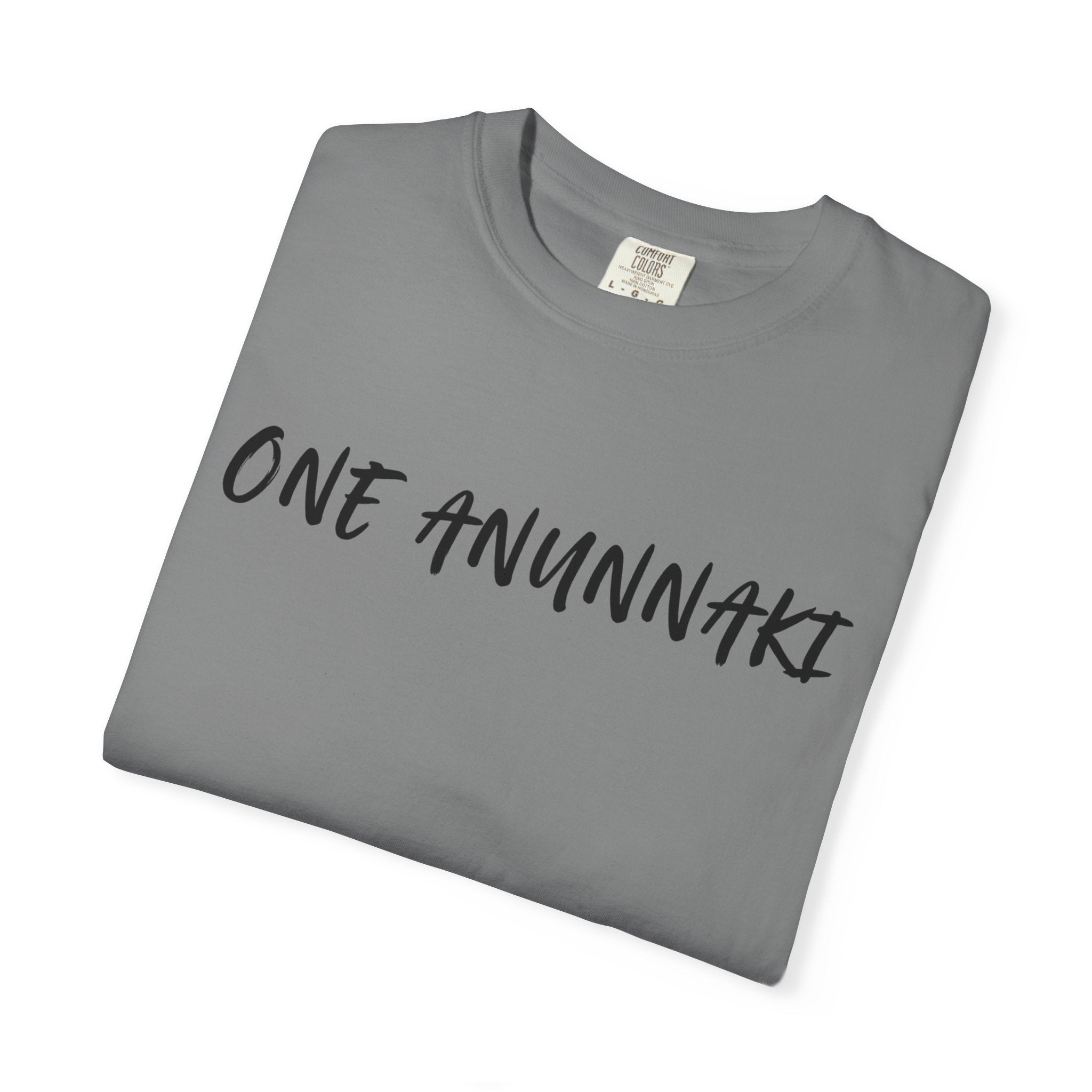 One Anunnaki T-Shirt — Aztec Warrior Graphic Tee with “One Anunnaki: Supplements Above The Rest”
